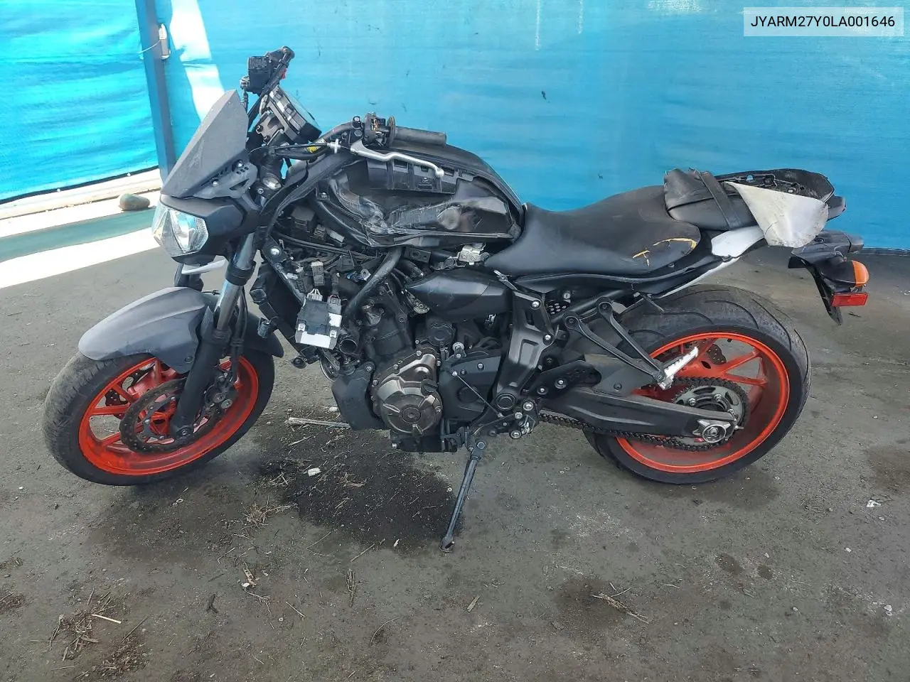 2020 Yamaha Mt07 C VIN: JYARM27Y0LA001646 Lot: 52873846
