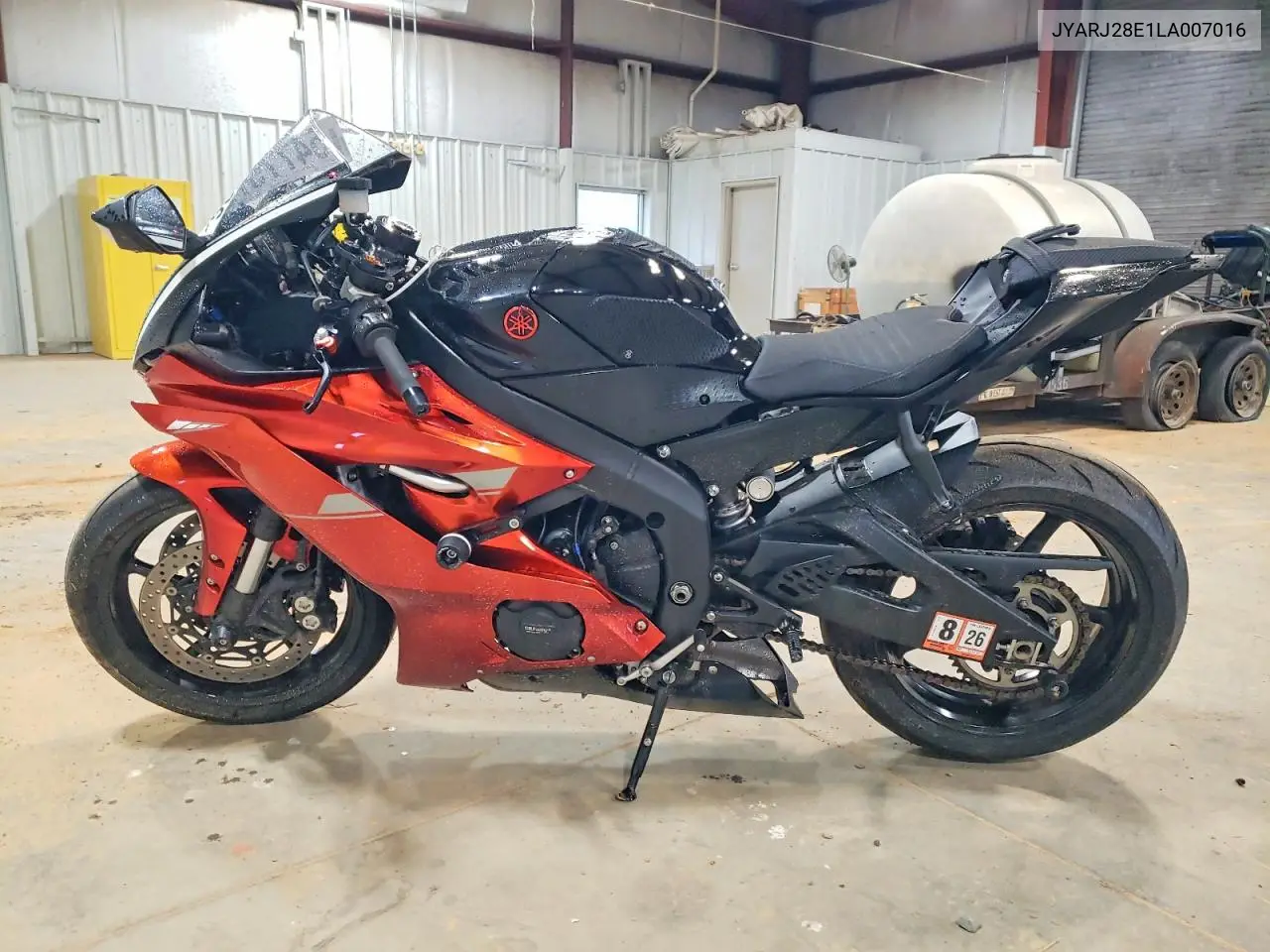 2020 Yamaha Yzfr6 VIN: JYARJ28E1LA007016 Lot: 54775736