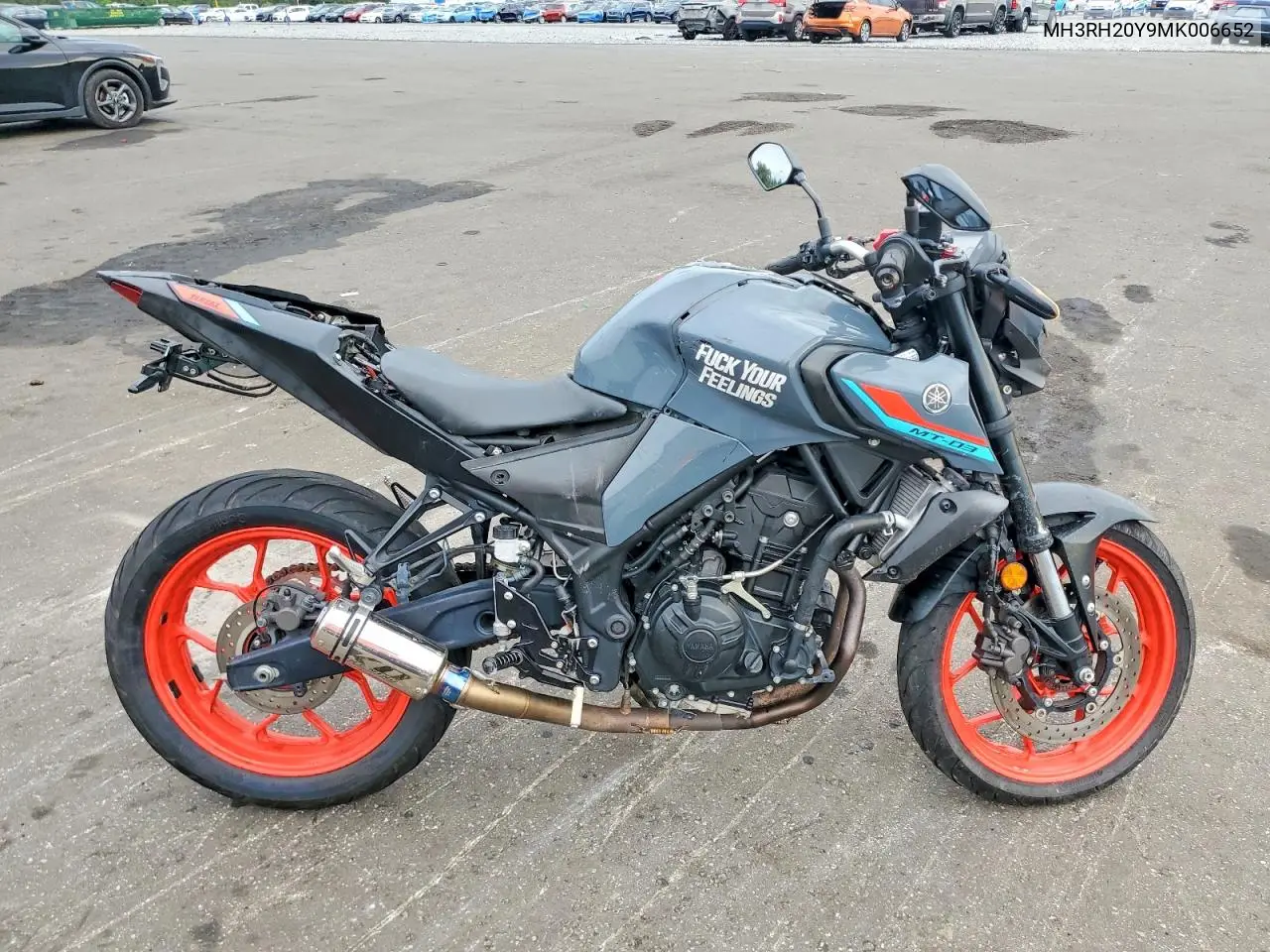 2021 Yamaha Mt-03 VIN: MH3RH20Y9MK006652 Lot: 56411796