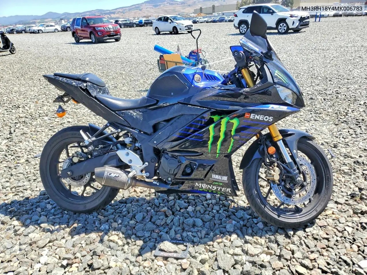 2021 Yamaha Yzfr3 A VIN: MH3RH18Y4MK006783 Lot: 56696356