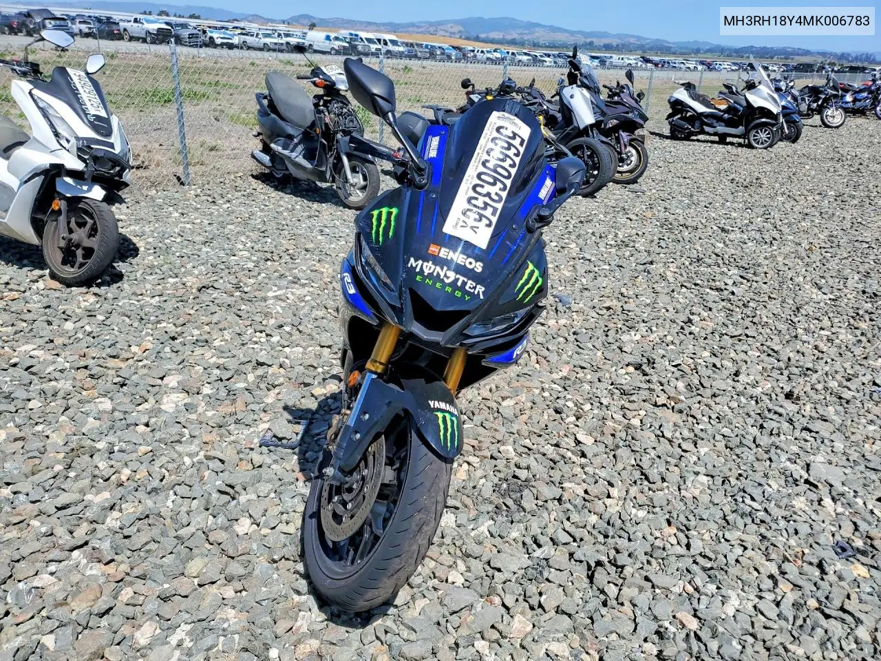 2021 Yamaha Yzfr3 A VIN: MH3RH18Y4MK006783 Lot: 56696356