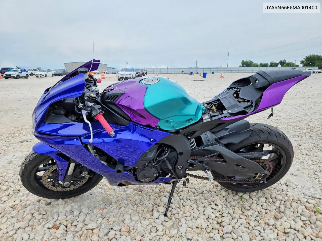 2021 Yamaha Yzfr1 VIN: JYARN66E5MA001400 Lot: 57739136