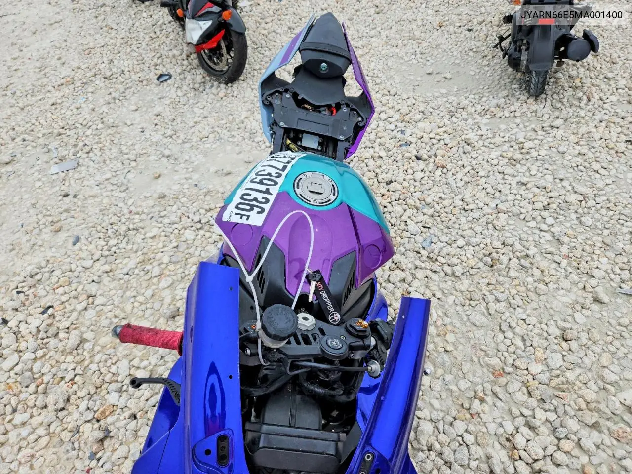 2021 Yamaha Yzfr1 VIN: JYARN66E5MA001400 Lot: 57739136