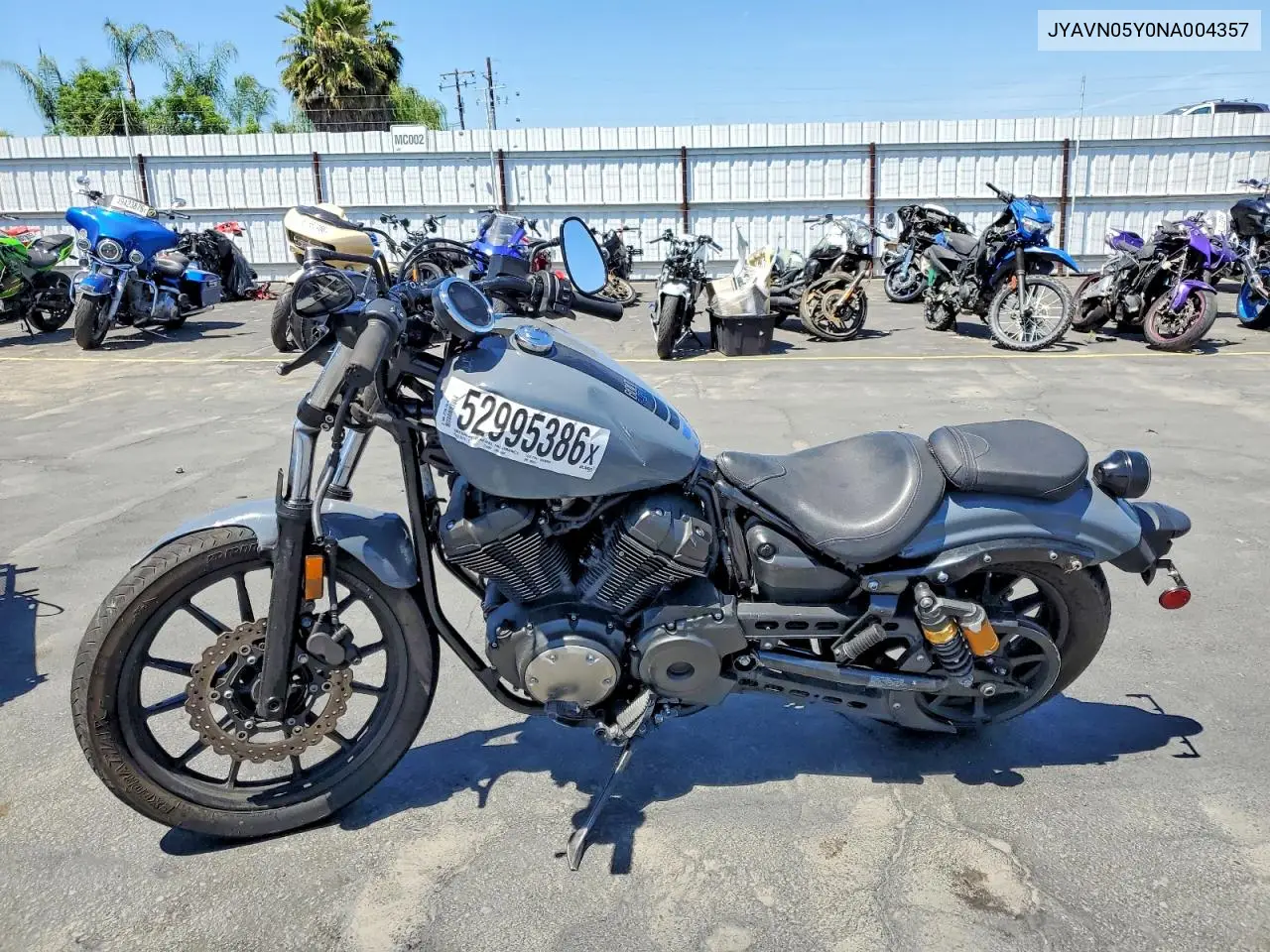 2022 Yamaha Xvs950 Cudc VIN: JYAVN05Y0NA004357 Lot: 52995386