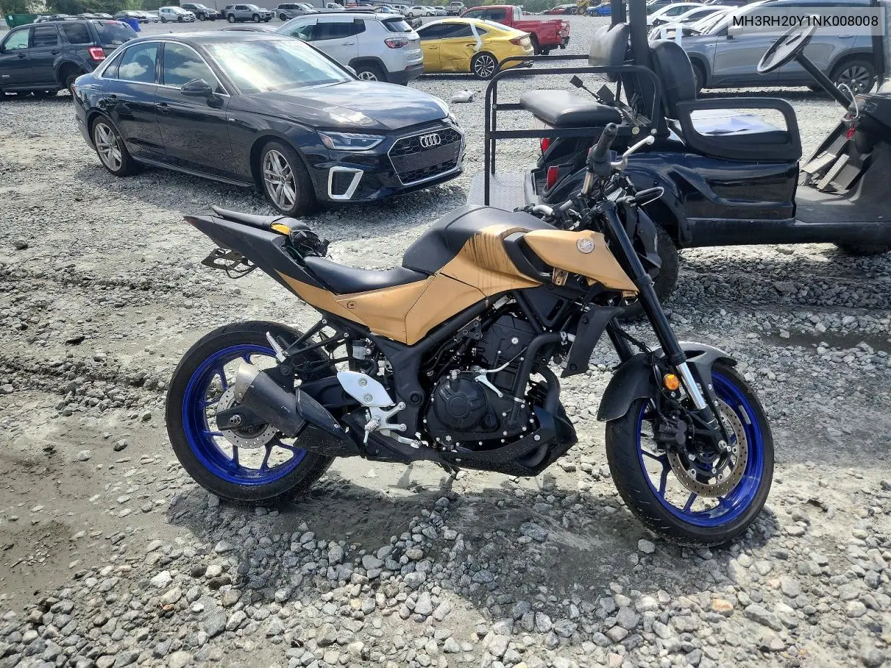 2022 Yamaha Mt-03 VIN: MH3RH20Y1NK008008 Lot: 55273006