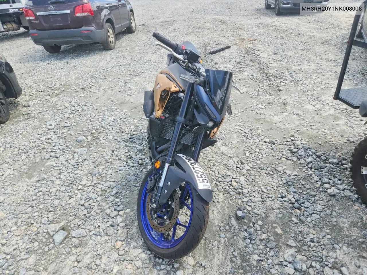 2022 Yamaha Mt-03 VIN: MH3RH20Y1NK008008 Lot: 55273006