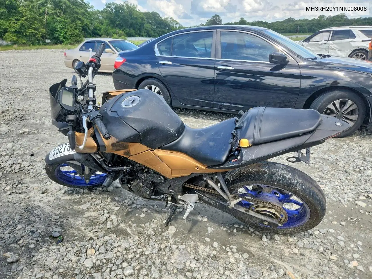 2022 Yamaha Mt-03 VIN: MH3RH20Y1NK008008 Lot: 55273006