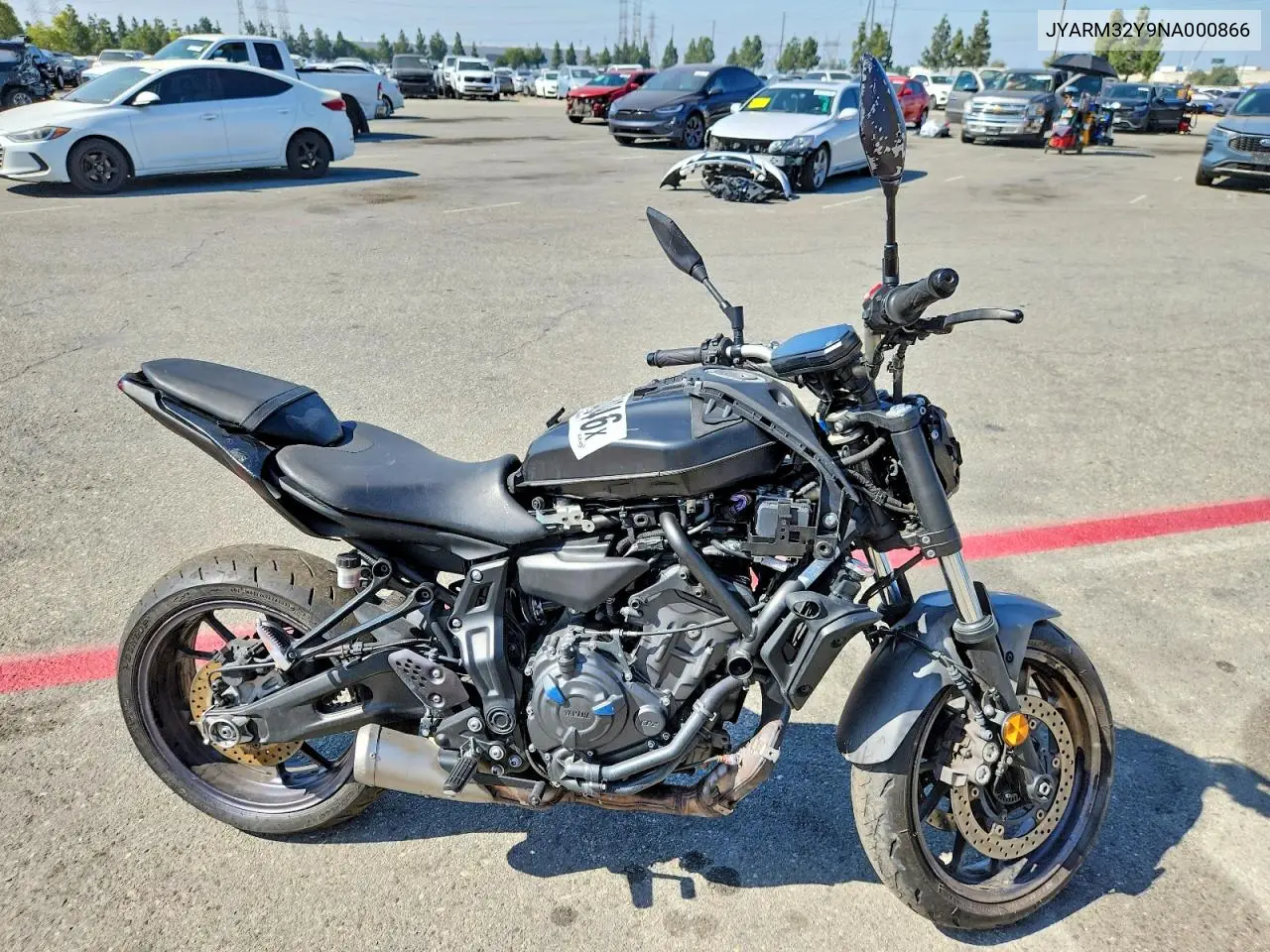 2022 Yamaha Mt07 C VIN: JYARM32Y9NA000866 Lot: 55564046