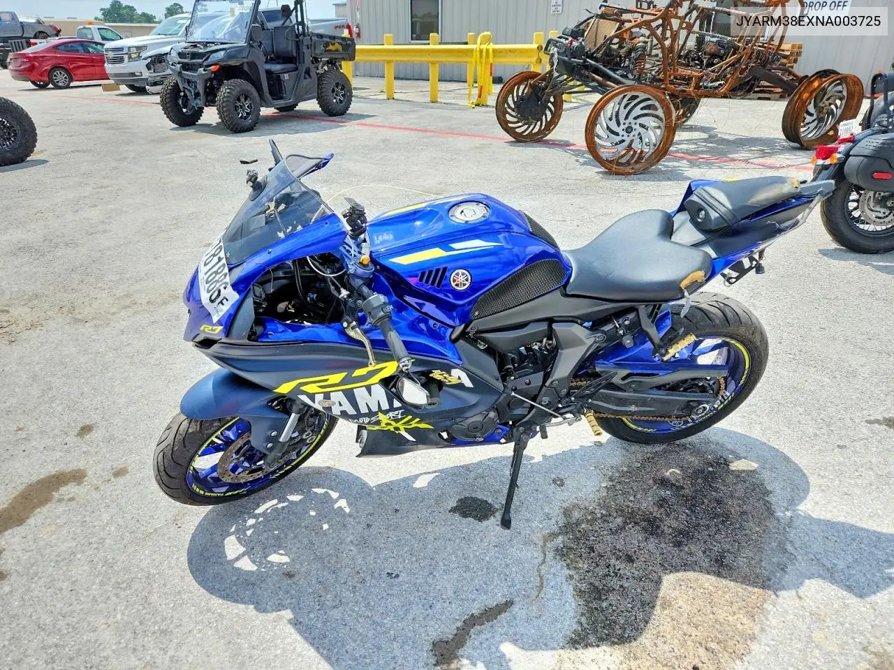 2022 Yamaha Yzfr7 VIN: JYARM38EXNA003725 Lot: 57781886