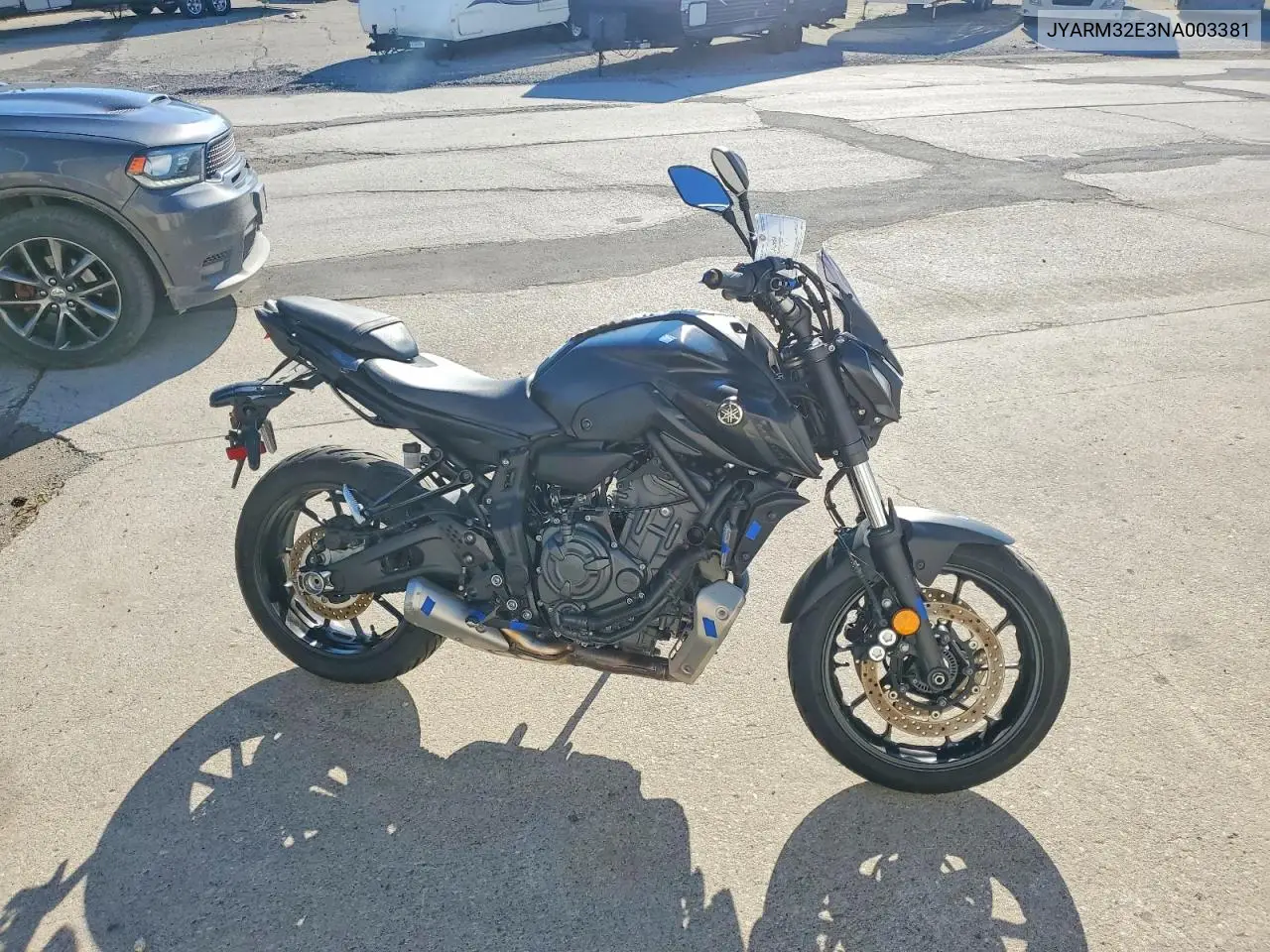 2022 Yamaha Mt07 VIN: JYARM32E3NA003381 Lot: 57948736