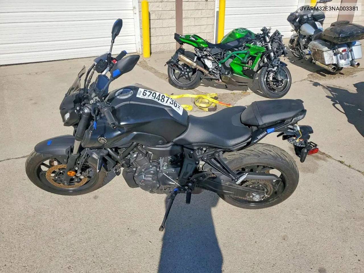 2022 Yamaha Mt07 VIN: JYARM32E3NA003381 Lot: 57948736