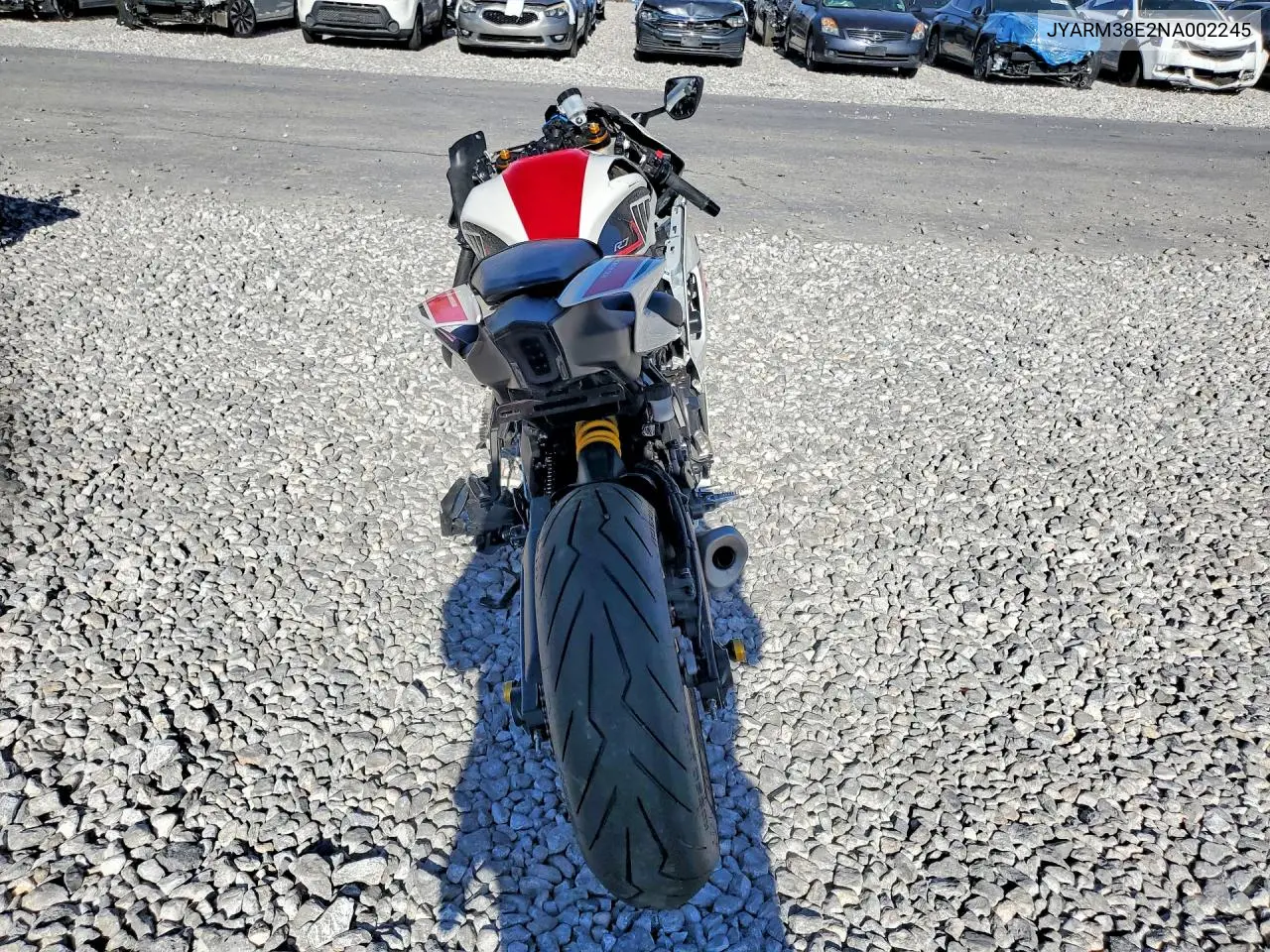 2022 Yamaha Yzfr7 VIN: JYARM38E2NA002245 Lot: 58138706