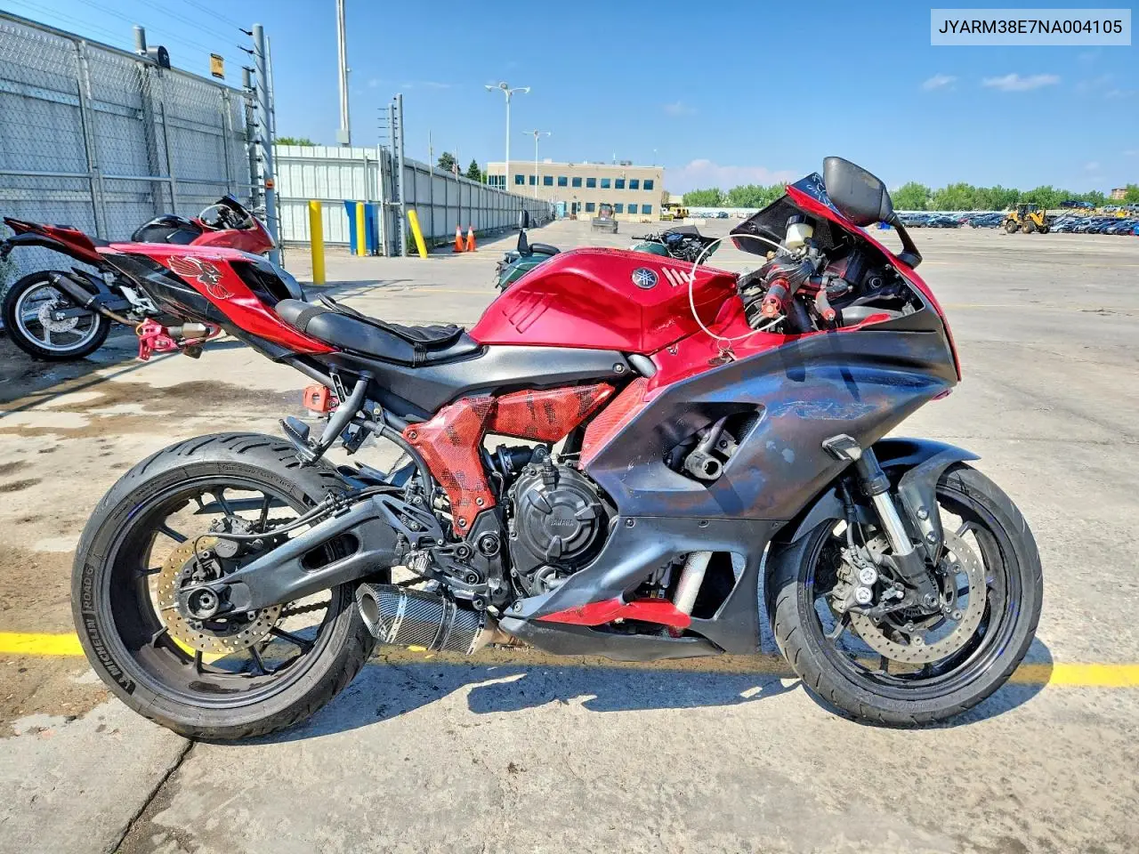 2022 Yamaha Yzfr7 VIN: JYARM38E7NA004105 Lot: 58927256