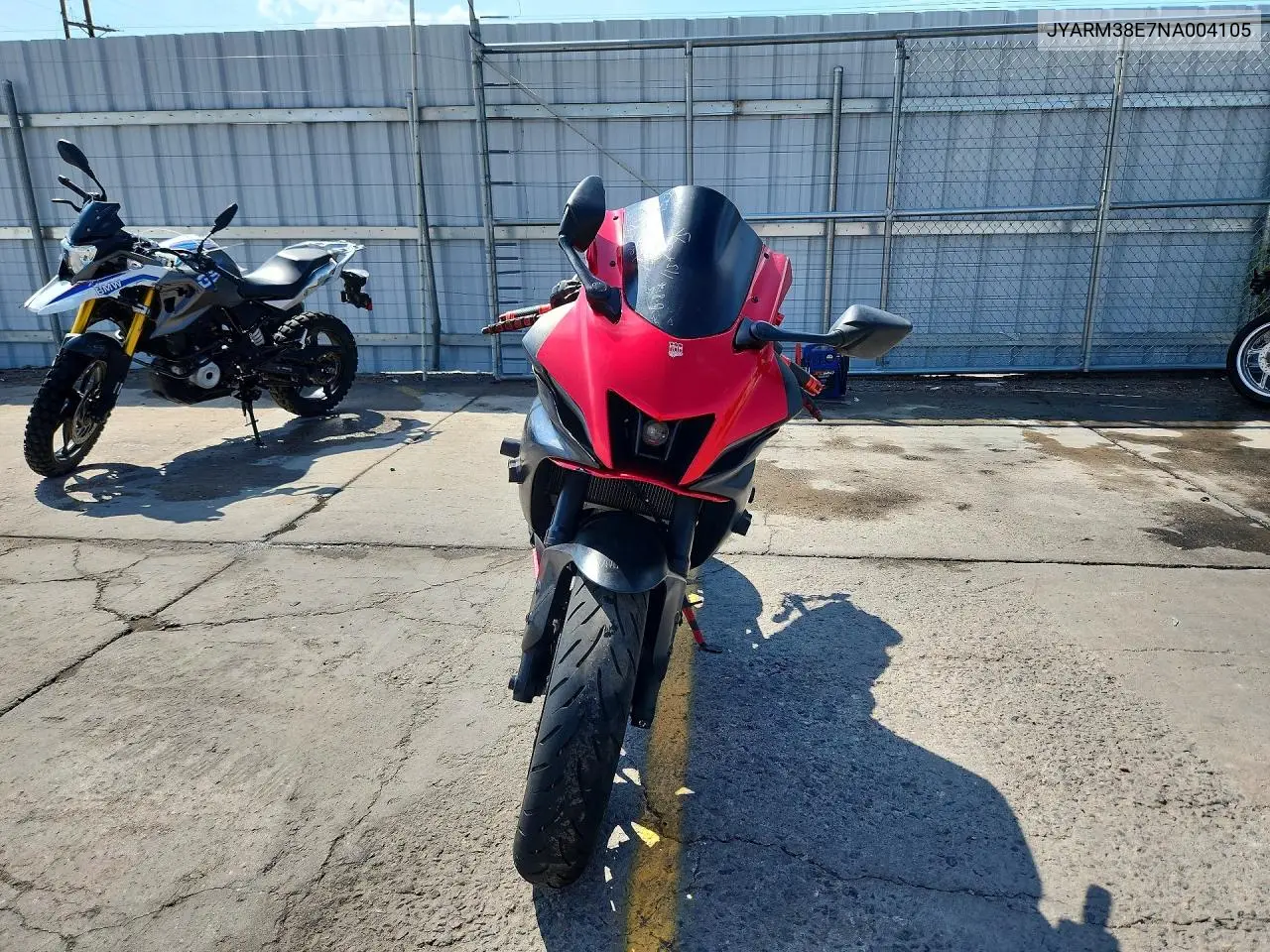 2022 Yamaha Yzfr7 VIN: JYARM38E7NA004105 Lot: 58927256