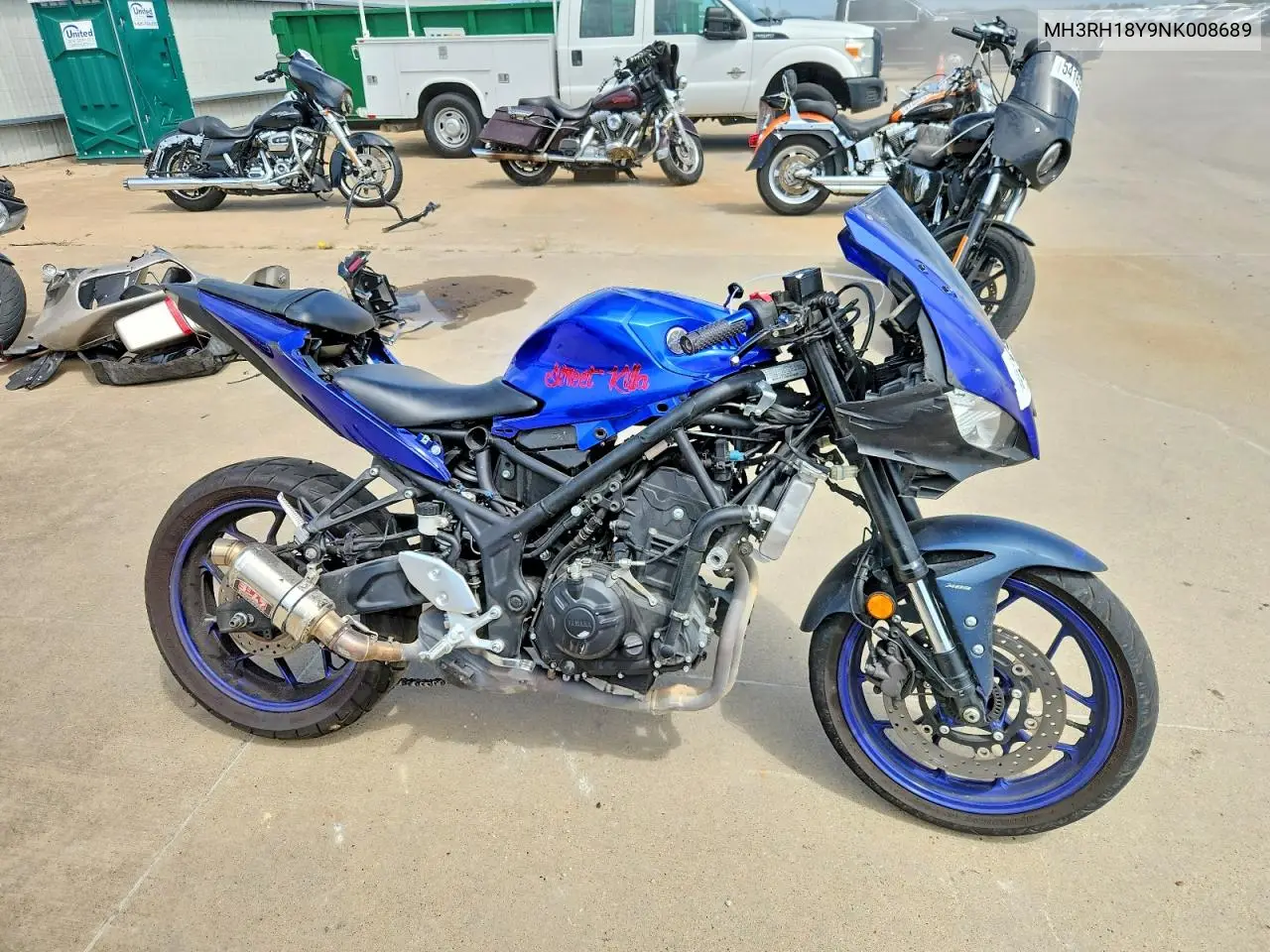 2022 Yamaha Yzfr3 A VIN: MH3RH18Y9NK008689 Lot: 59307376