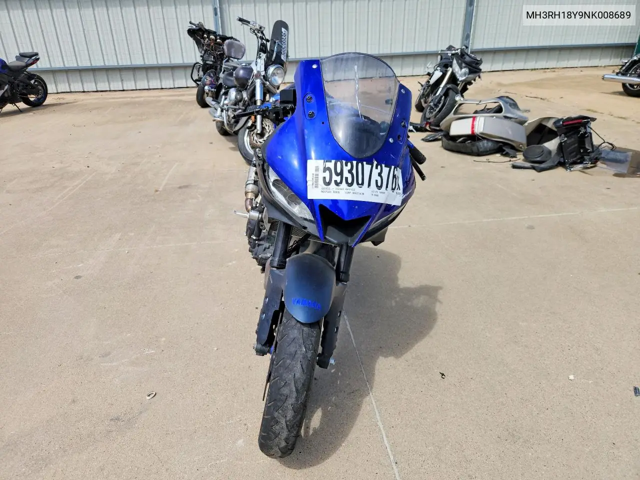 2022 Yamaha Yzfr3 A VIN: MH3RH18Y9NK008689 Lot: 59307376