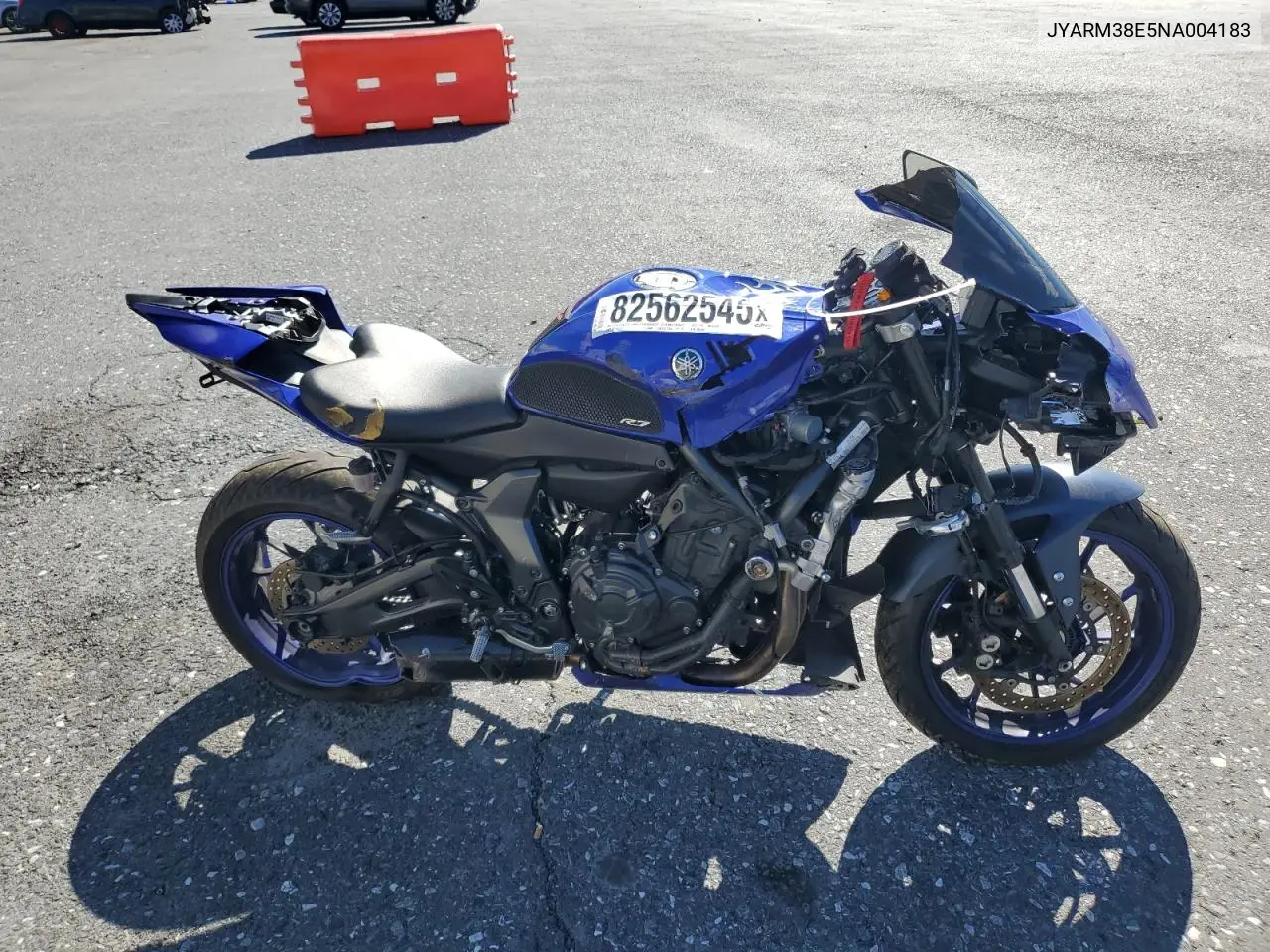 2022 Yamaha Yzfr7 VIN: JYARM38E5NA004183 Lot: 82562545