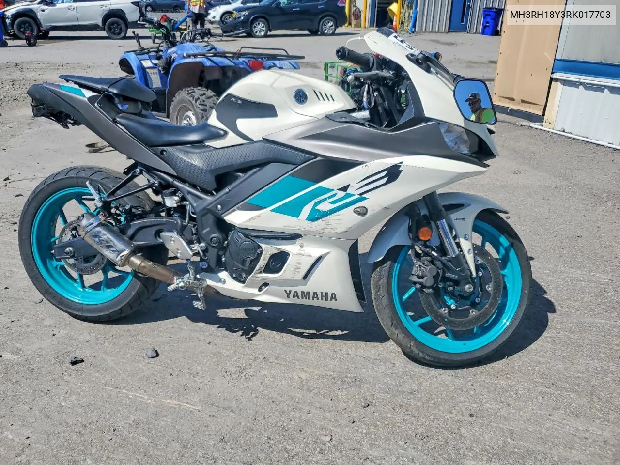 2024 Yamaha Yzfr3 A VIN: MH3RH18Y3RK017703 Lot: 55560096