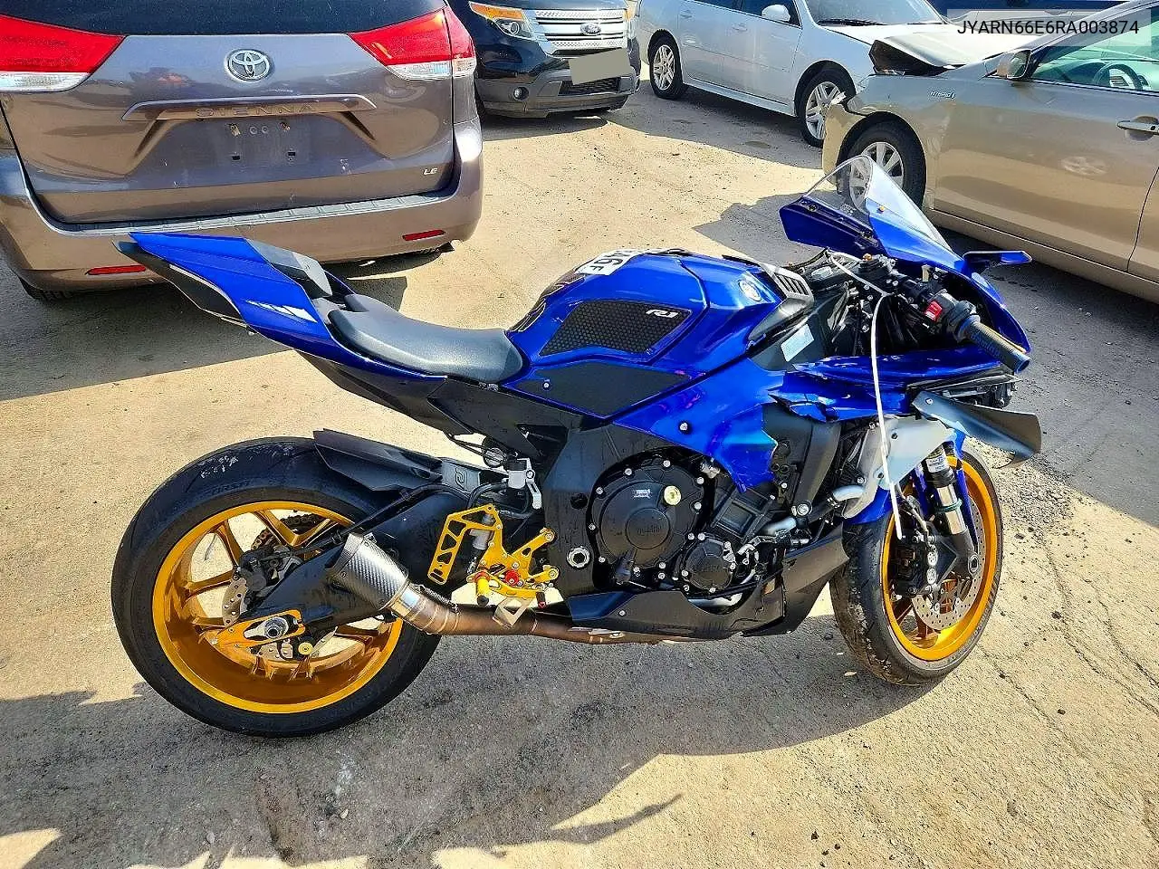2024 Yamaha Yzfr1 VIN: JYARN66E6RA003874 Lot: 59241646