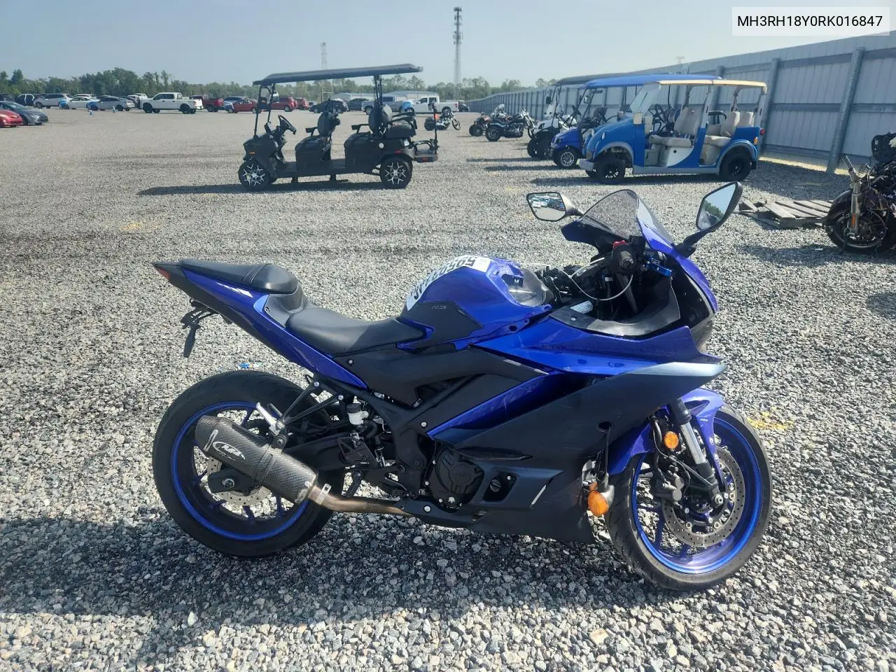 2024 Yamaha Yzfr3 A VIN: MH3RH18Y0RK016847 Lot: 59593146