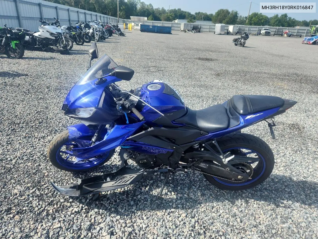 2024 Yamaha Yzfr3 A VIN: MH3RH18Y0RK016847 Lot: 59593146