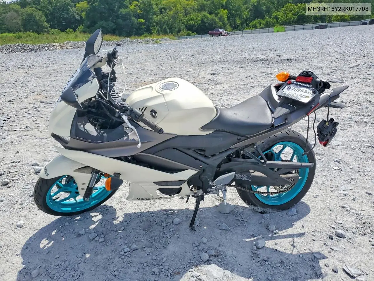 2024 Yamaha Yzfr3 A VIN: MH3RH18Y2RK017708 Lot: 62022896