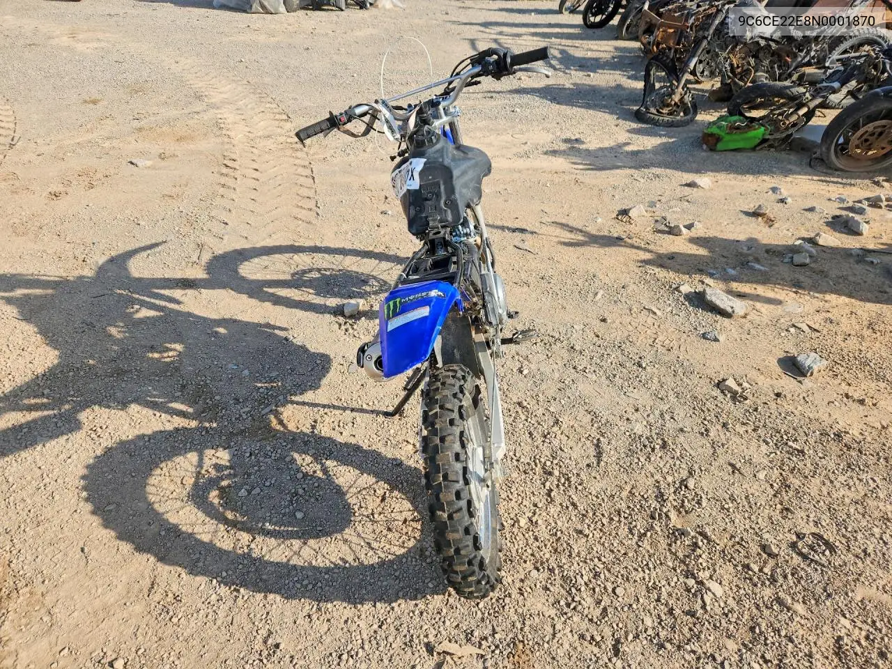 2022 Yamaha Ttr125 Le VIN: 9C6CE22E8N0001870 Lot: 46907506