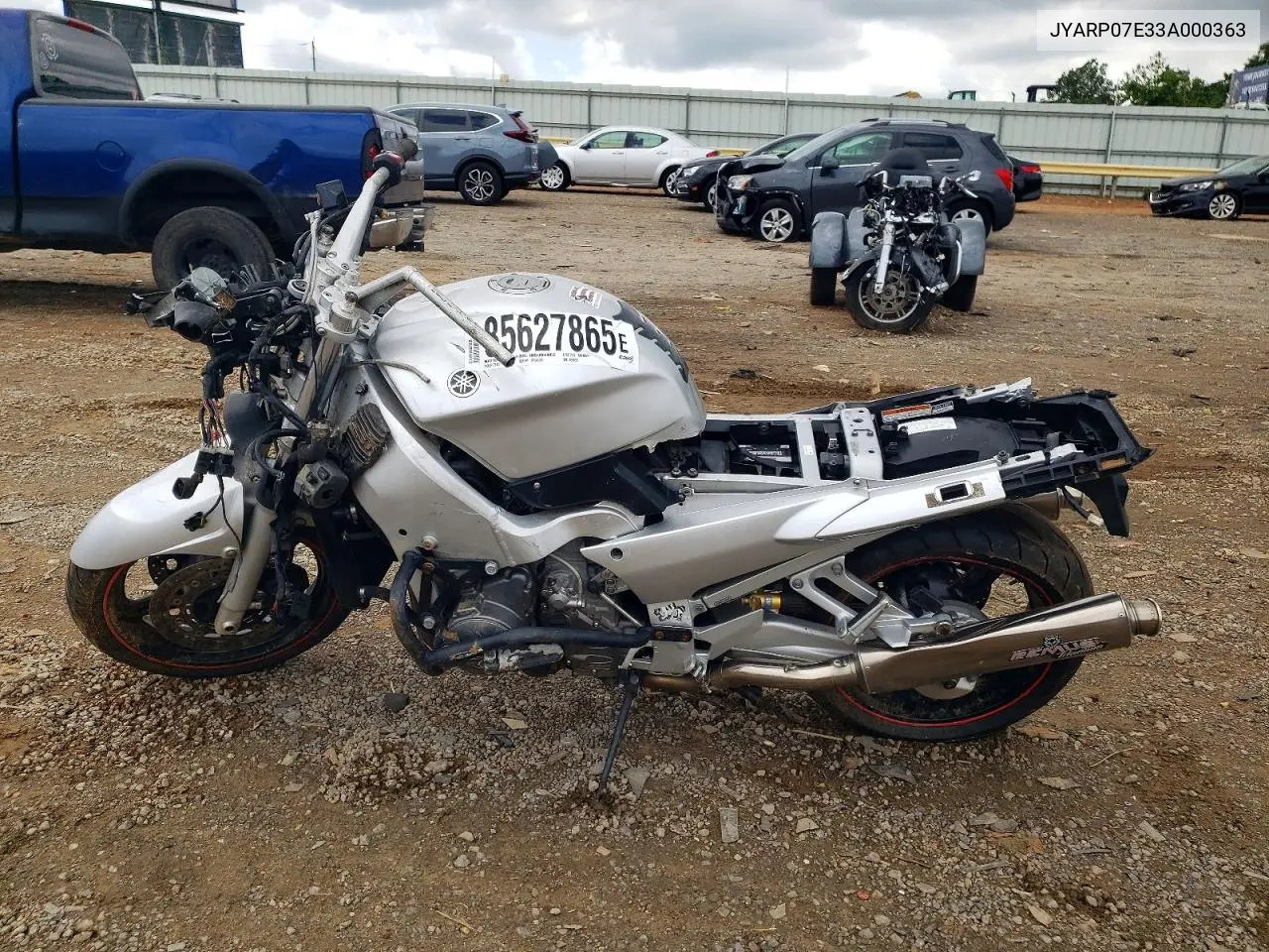 2003 Yamaha Fjr1300 VIN: JYARP07E33A000363 Lot: 85627865