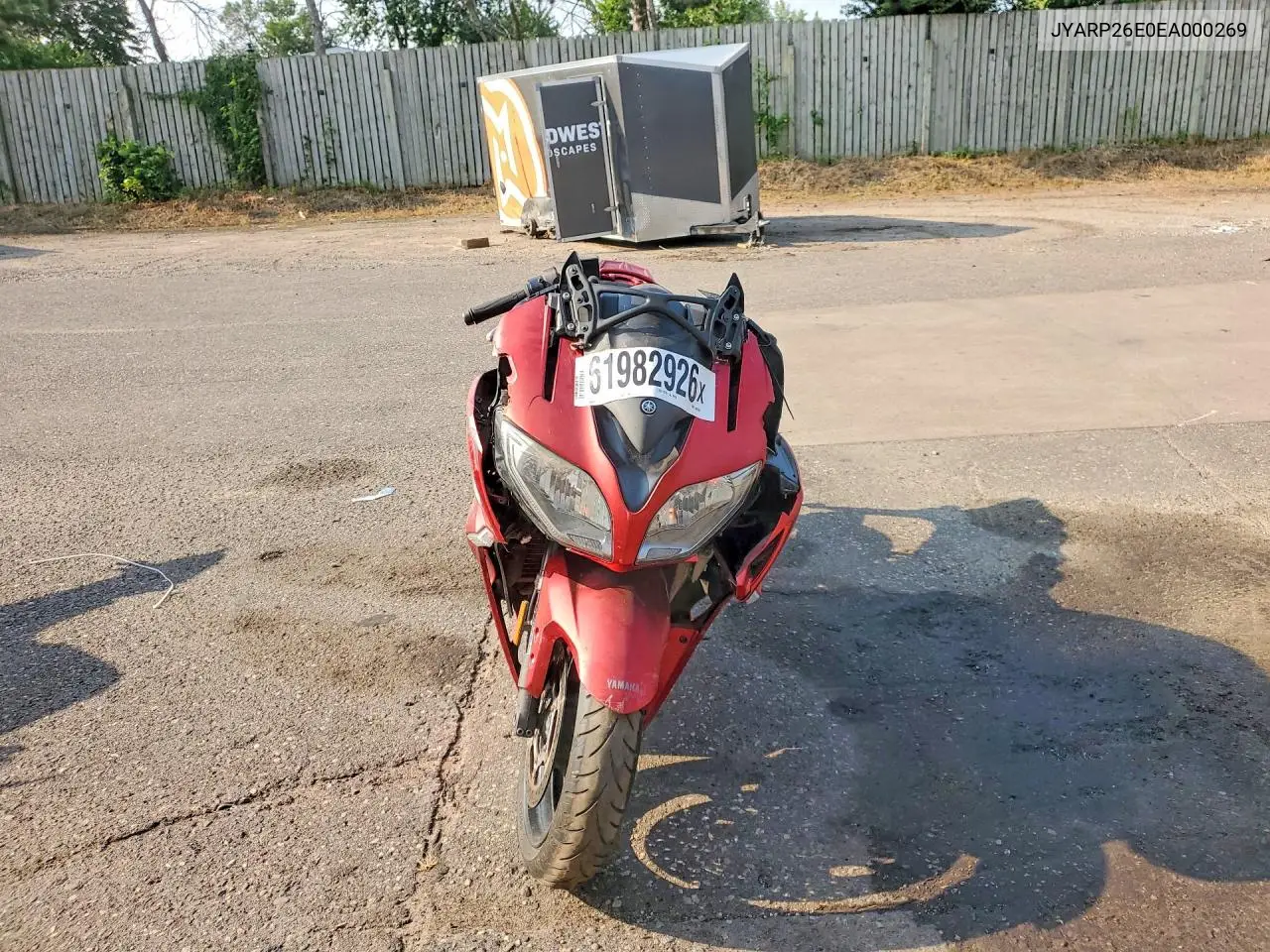 2014 Yamaha Fjr1300 Ae VIN: JYARP26E0EA000269 Lot: 61982926