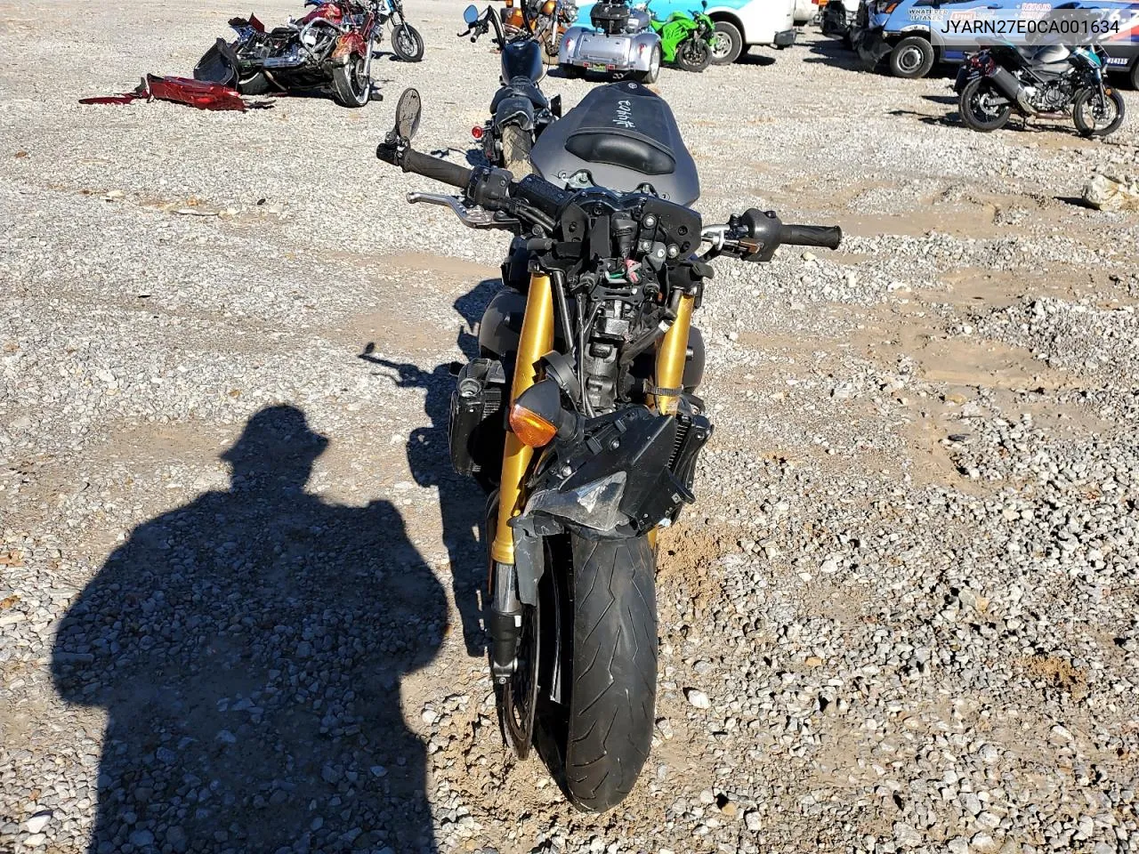 2012 Yamaha Fz8 N VIN: JYARN27E0CA001634 Lot: 81819844