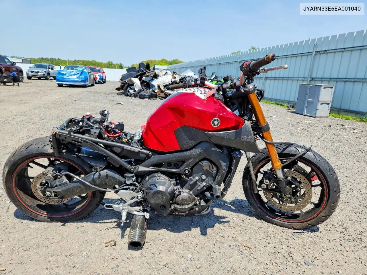 2014 Yamaha Fz09 VIN: JYARN33E6EA001040 Lot: 53975996