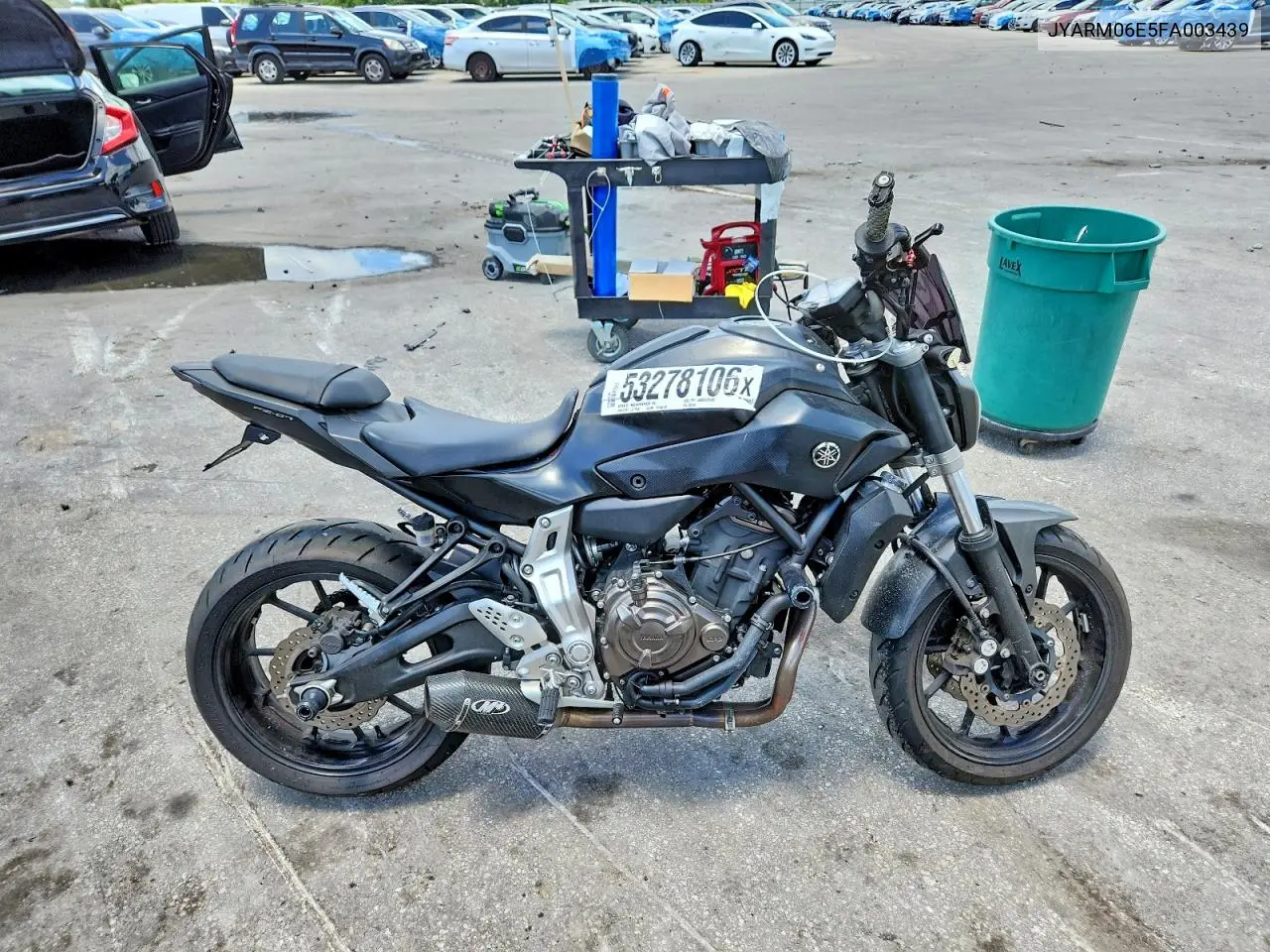 2015 Yamaha Fz07 VIN: JYARM06E5FA003439 Lot: 53278106