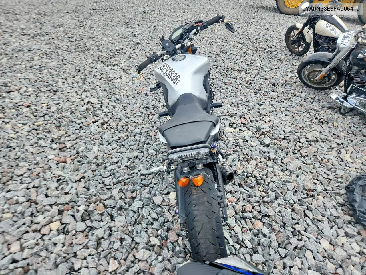 2015 Yamaha Fz09 VIN: JYARN33E3FA006410 Lot: 56293836