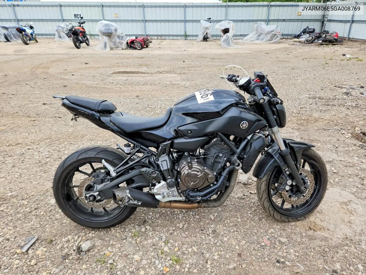 2016 Yamaha Fz07 VIN: JYARM06E5GA008769 Lot: 60192896