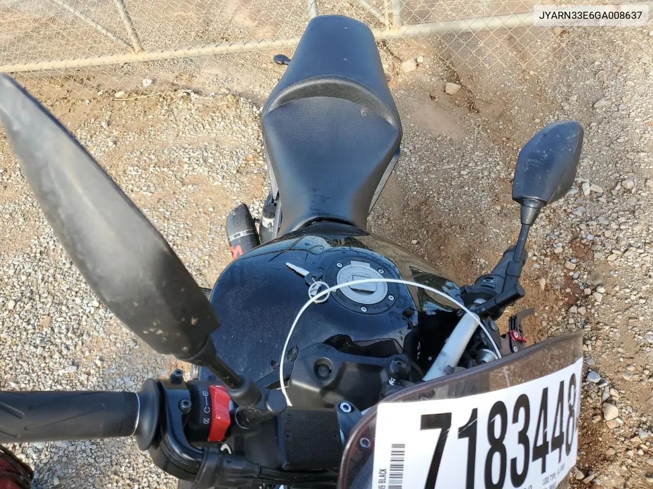 2016 Yamaha Fz09 VIN: JYARN33E6GA008637 Lot: 85561835