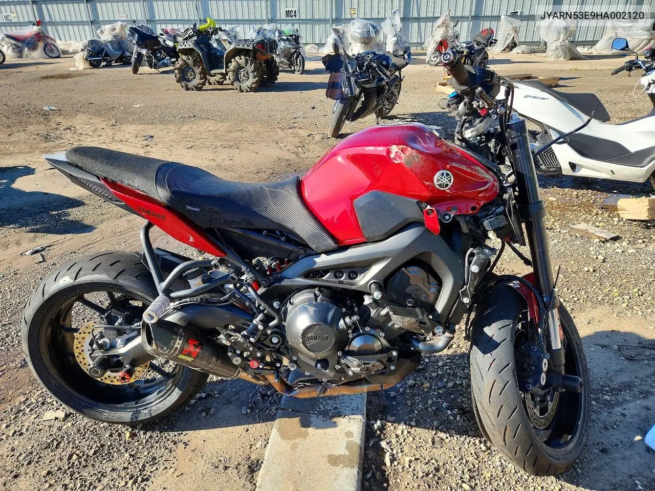 2017 Yamaha Fz09 VIN: JYARN53E9HA002120 Lot: 57209676