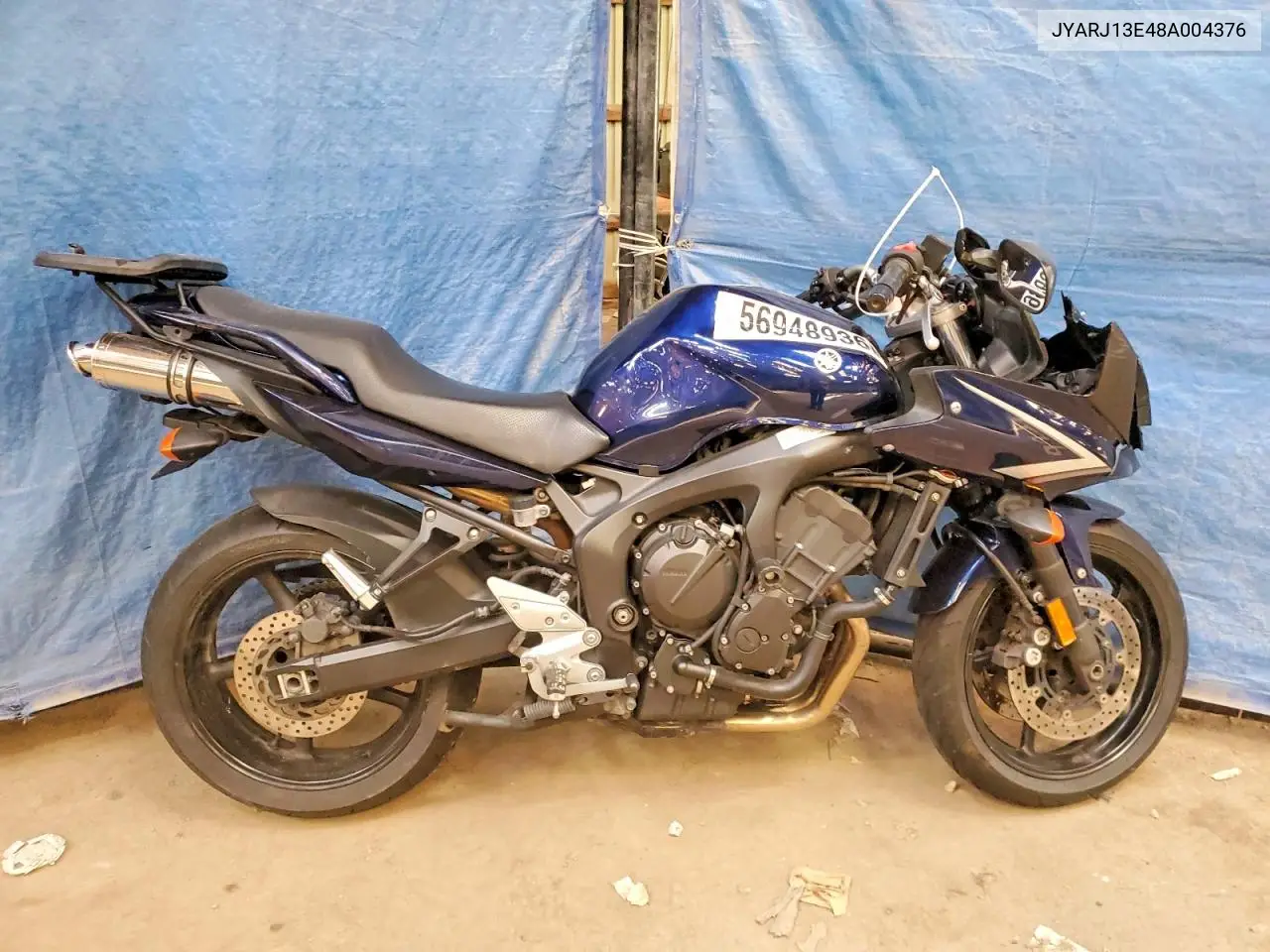 2008 Yamaha Fz6 Shg VIN: JYARJ13E48A004376 Lot: 56948936
