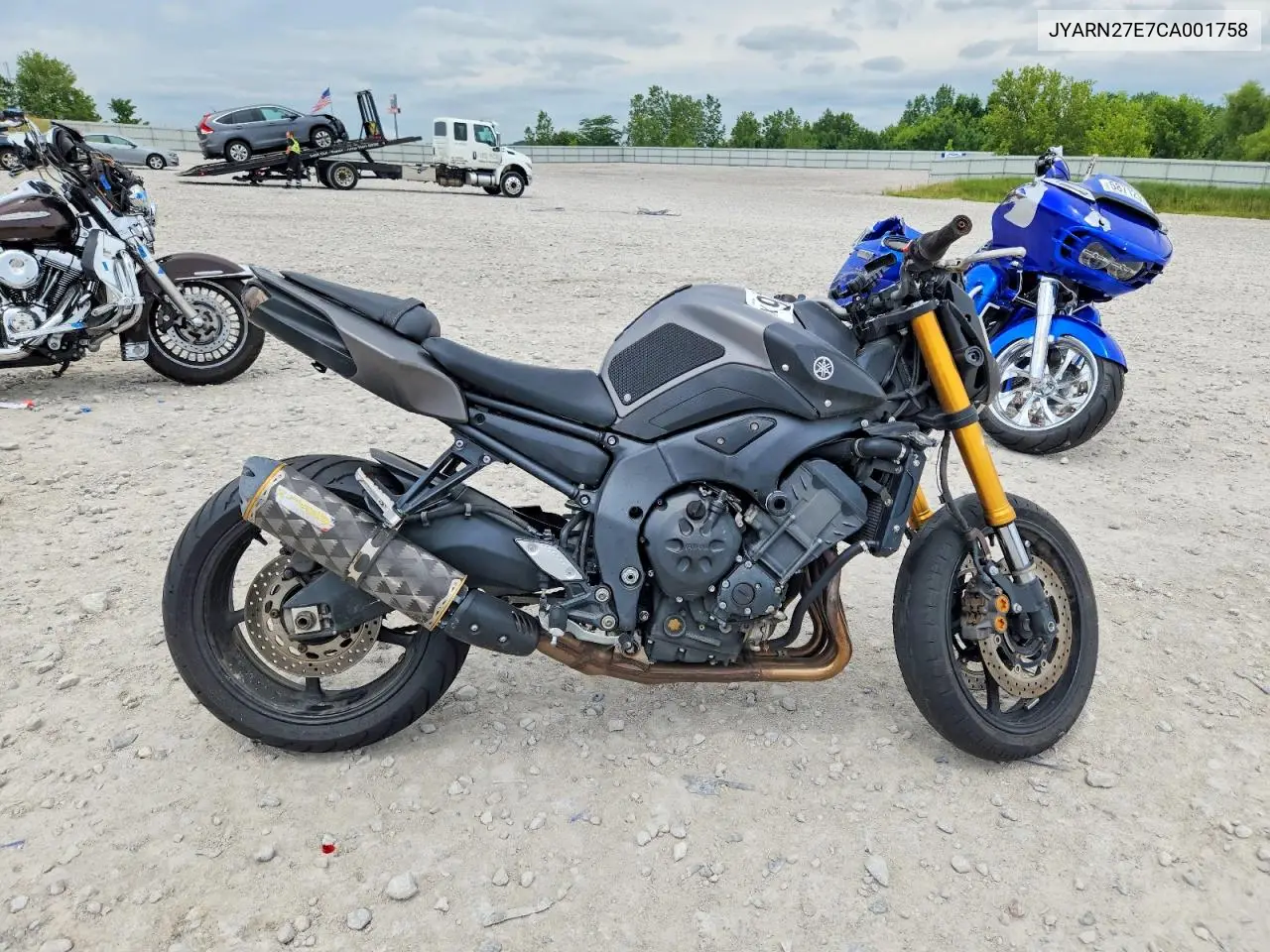 2012 Yamaha Fz8 N VIN: JYARN27E7CA001758 Lot: 58832826