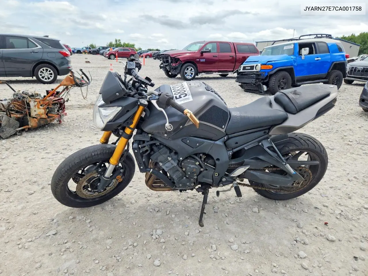 2012 Yamaha Fz8 N VIN: JYARN27E7CA001758 Lot: 58832826