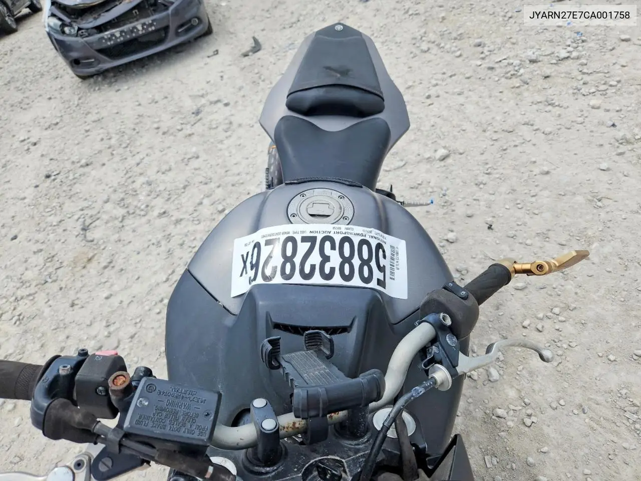 2012 Yamaha Fz8 N VIN: JYARN27E7CA001758 Lot: 58832826