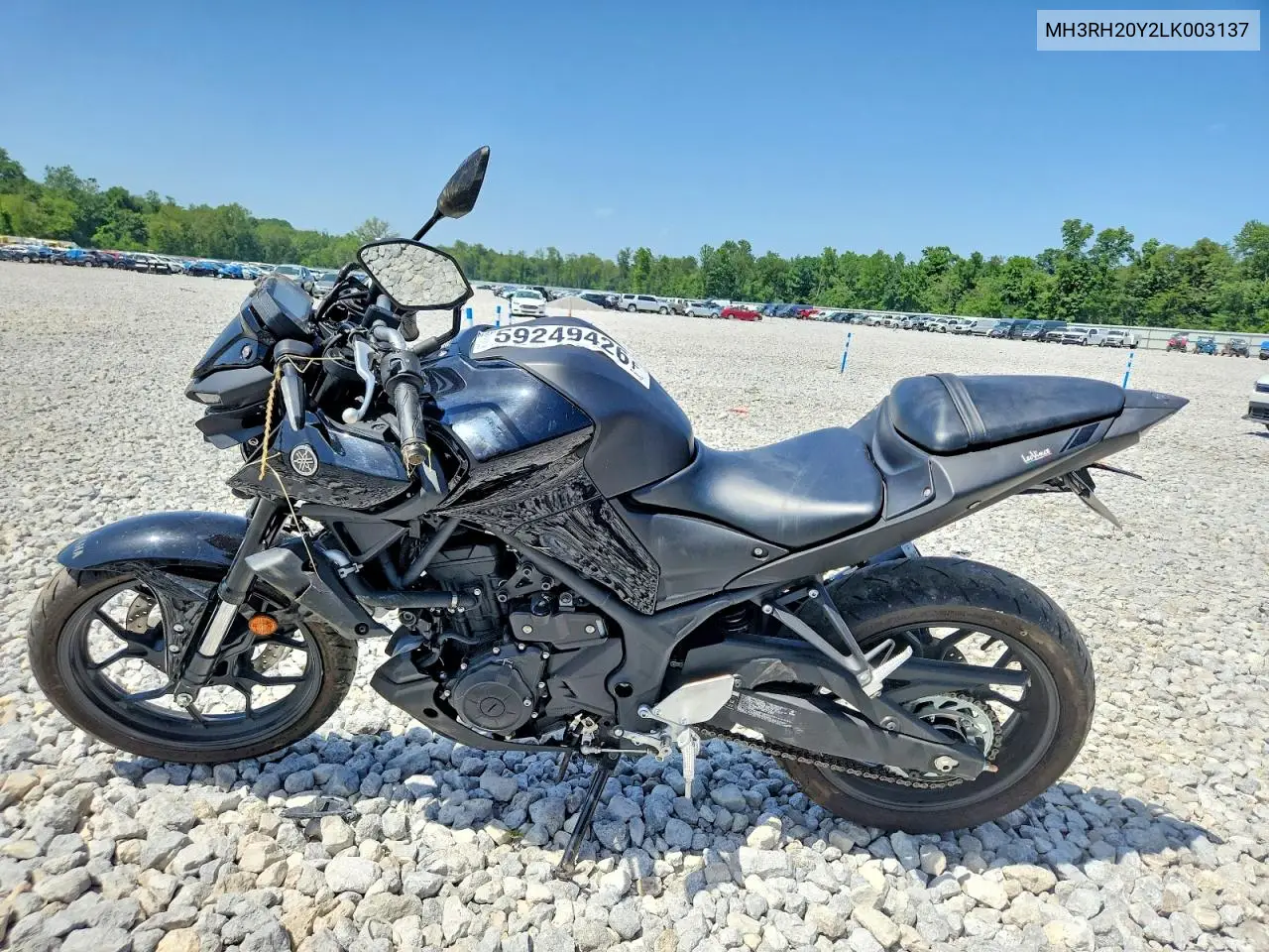 2020 Yamaha Mt-03 VIN: MH3RH20Y2LK003137 Lot: 59249426