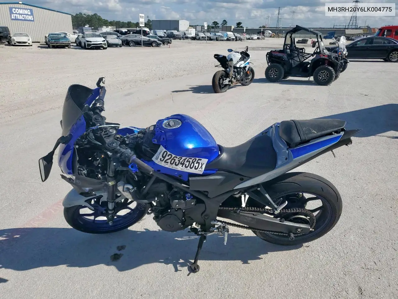 2020 Yamaha Mt-03 VIN: MH3RH20Y6LK004775 Lot: 92634585