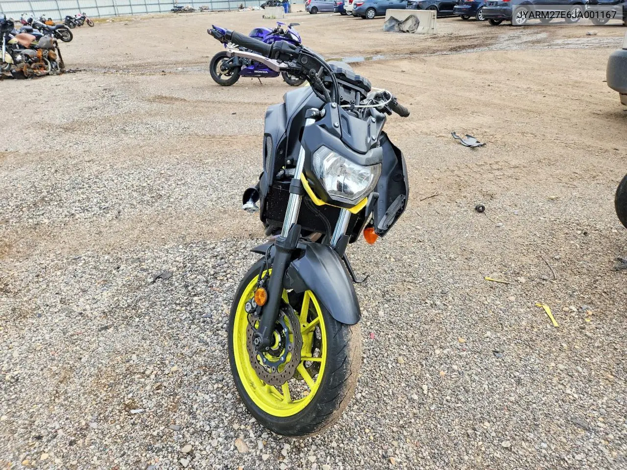 2018 Yamaha Mt07 VIN: JYARM27E6JA001167 Lot: 58179796