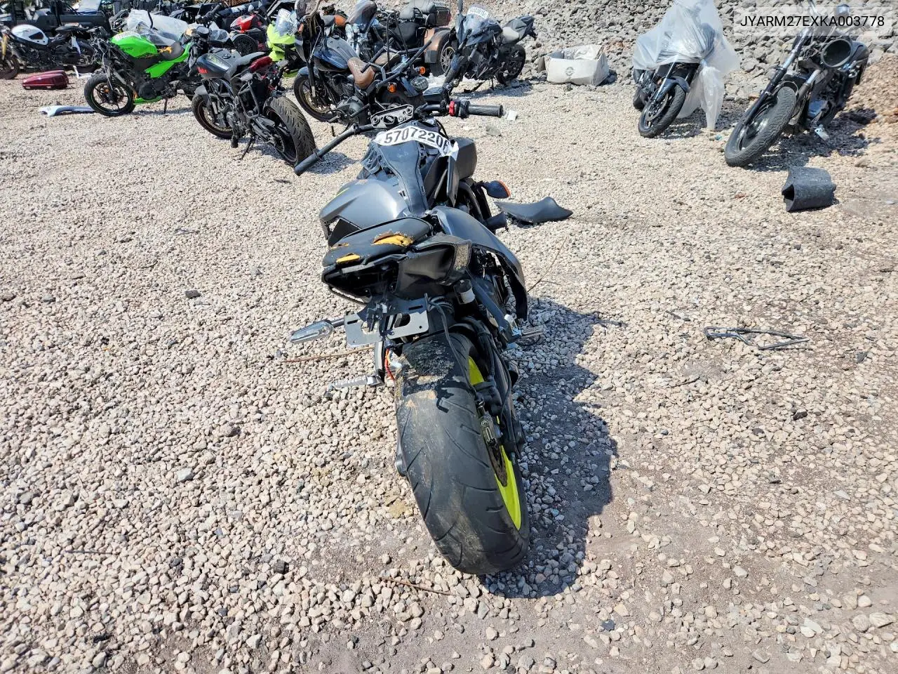 2019 Yamaha Mt07 VIN: JYARM27EXKA003778 Lot: 57072206
