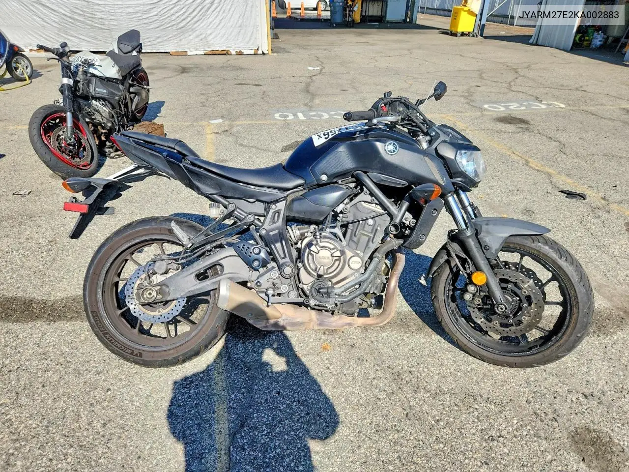 2019 Yamaha Mt07 VIN: JYARM27E2KA002883 Lot: 58081756