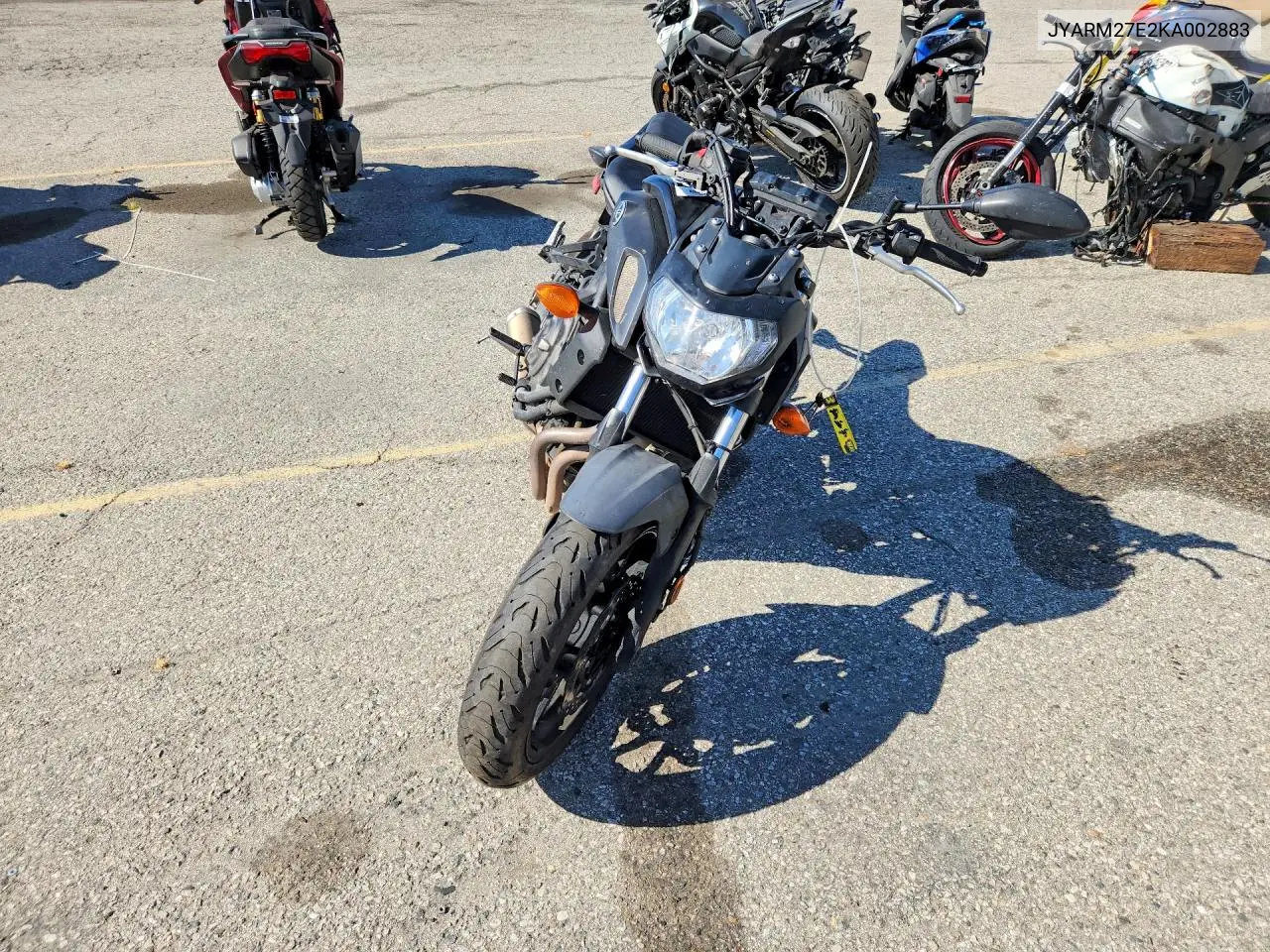 2019 Yamaha Mt07 VIN: JYARM27E2KA002883 Lot: 58081756