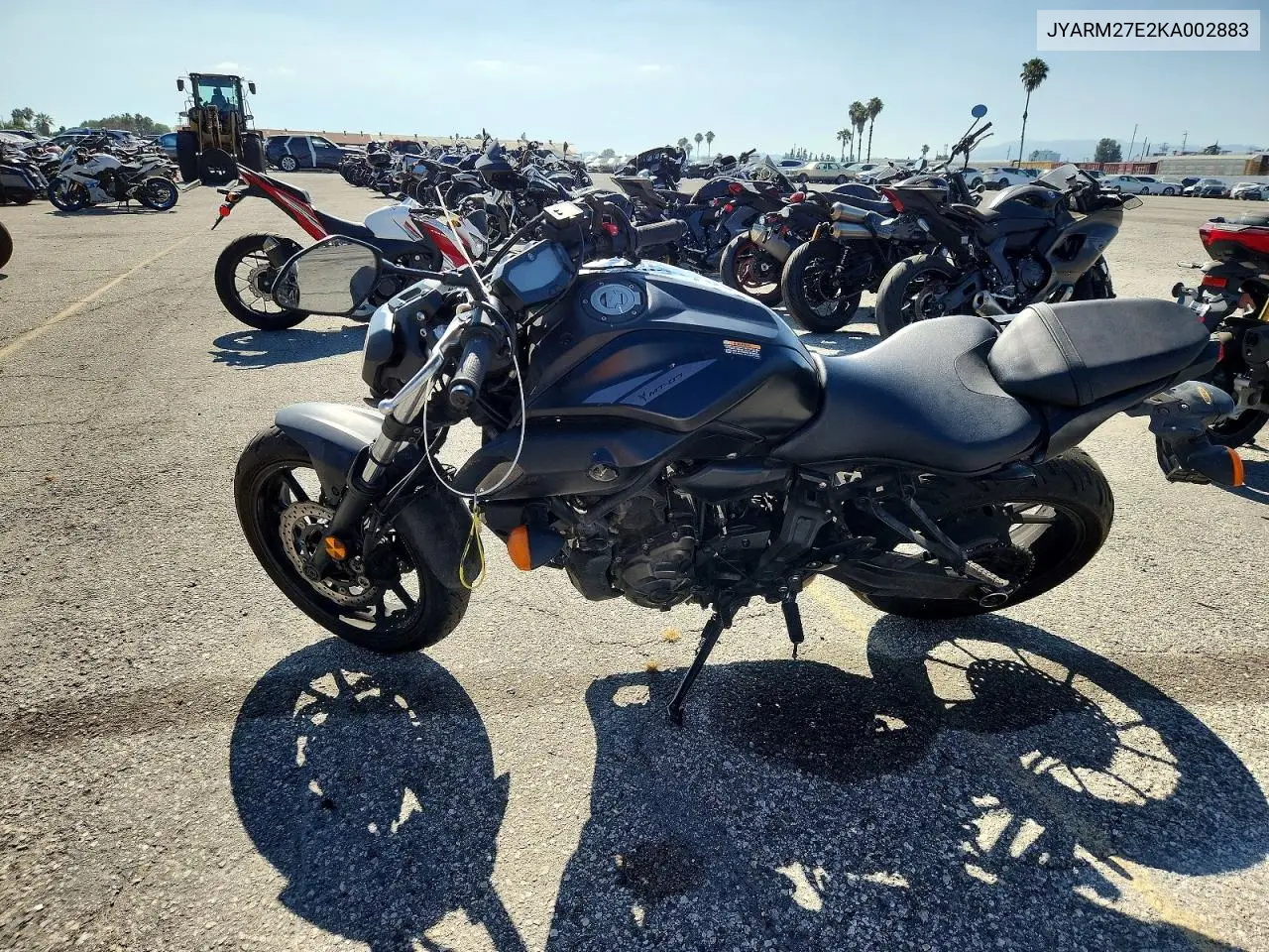2019 Yamaha Mt07 VIN: JYARM27E2KA002883 Lot: 58081756