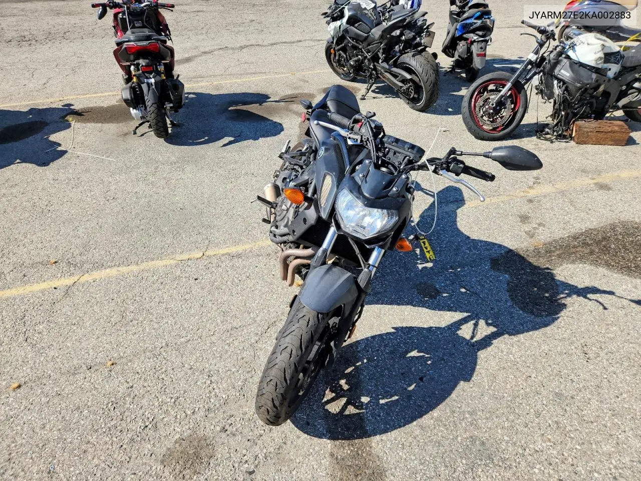 2019 Yamaha Mt07 VIN: JYARM27E2KA002883 Lot: 58081756