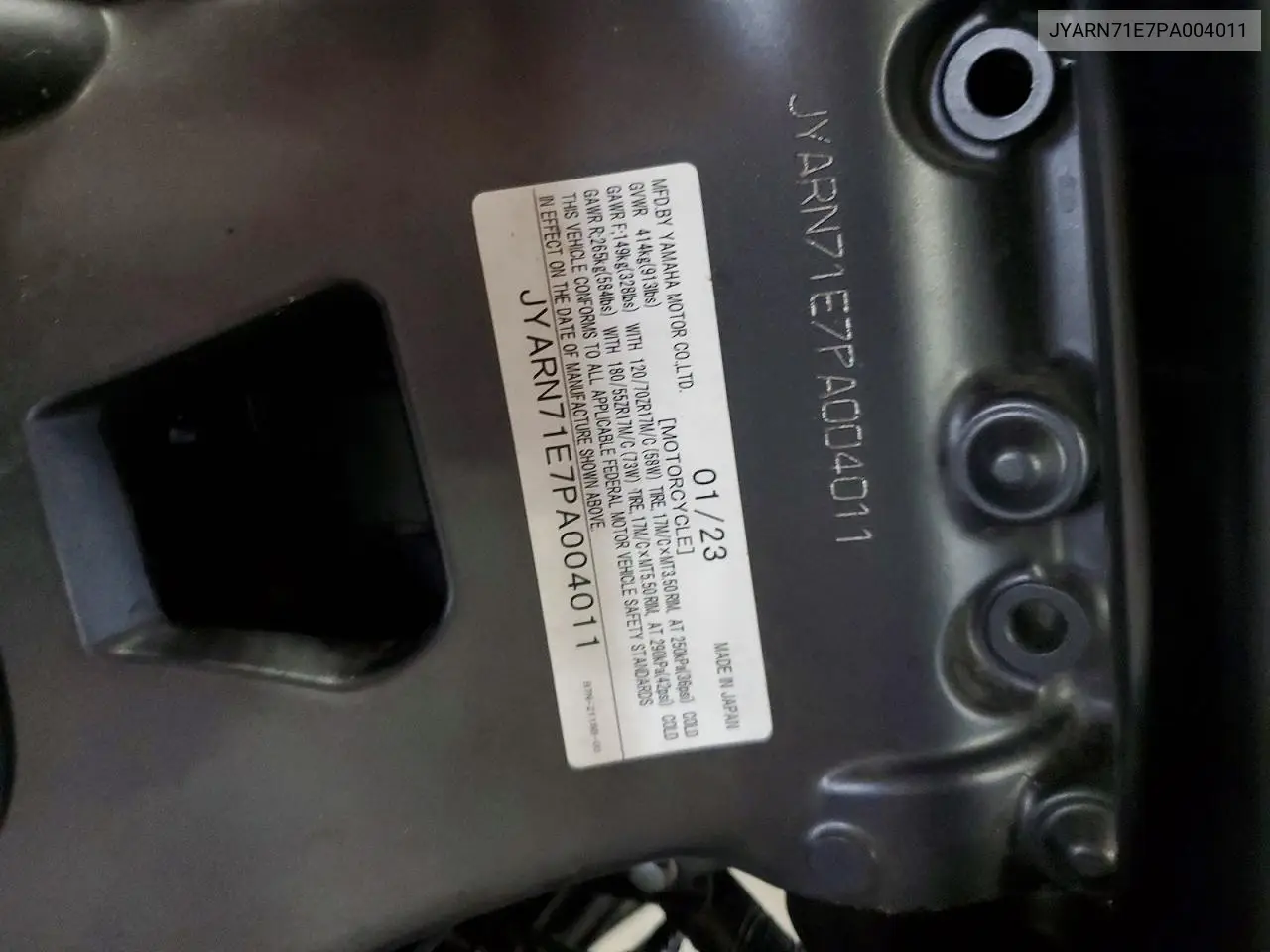 2023 Yamaha Mt09 VIN: JYARN71E7PA004011 Lot: 56995106