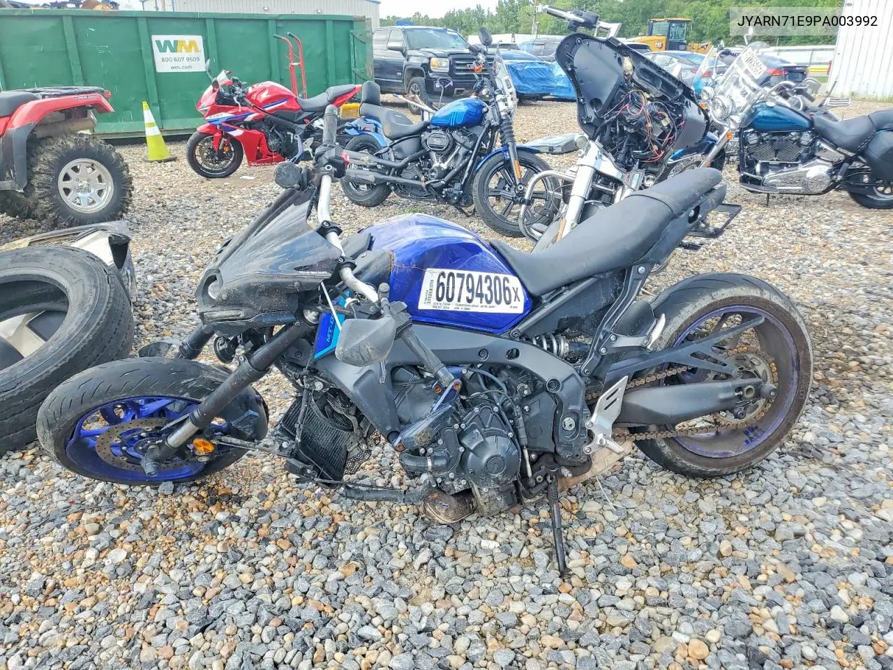 2023 Yamaha Mt09 VIN: JYARN71E9PA003992 Lot: 60794306